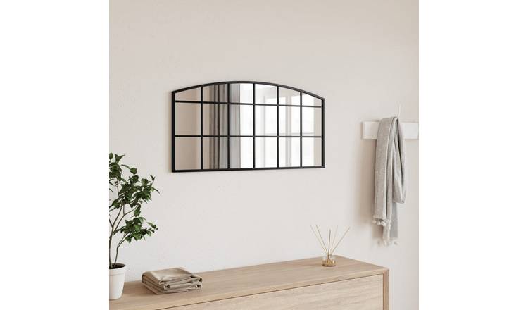 Walplus Iron Wall Mirror - Black - 80 x 40 cm