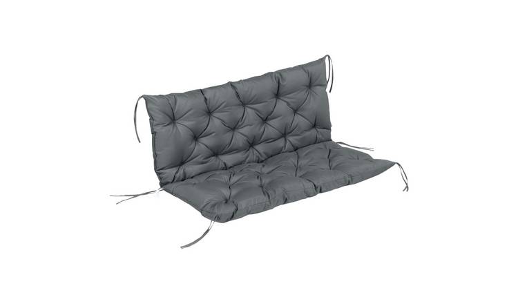 Outsunny 2 Seater Garden Bench Cushions for Indoor and Outdoor - Dark Grey