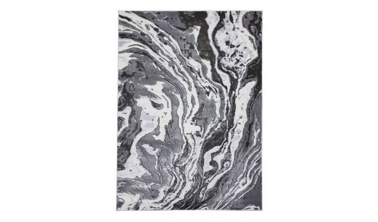 Mega Flooring Grey Modern Abstract Rug - 80 x 150cm