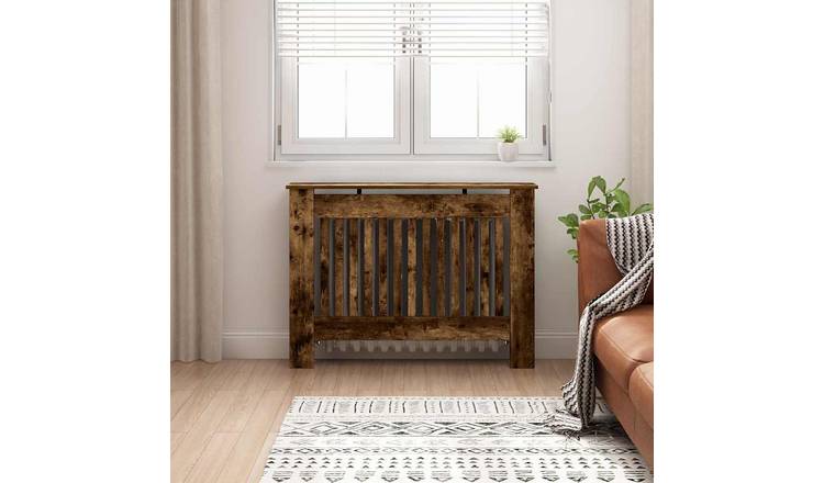 Walplus Engineered Wood Radiator Cover - Smoked Oak - 112 x 19 x 81.5 cm