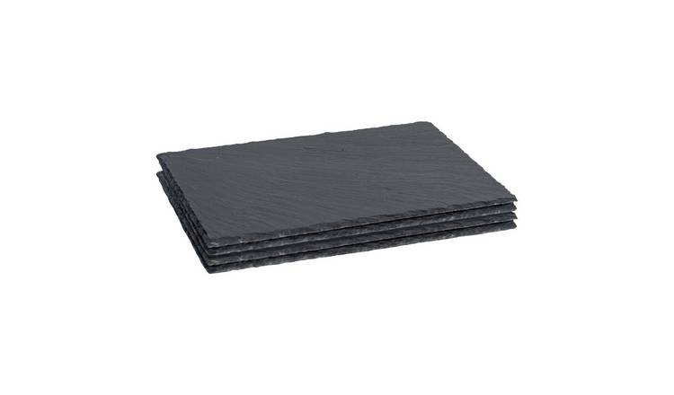Argon Tableware Rectangle Slate Placemats - Pack of 4