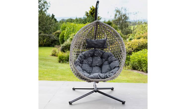 Artemis Home Bradshaw Swing Egg Pod Chair - Dark Grey