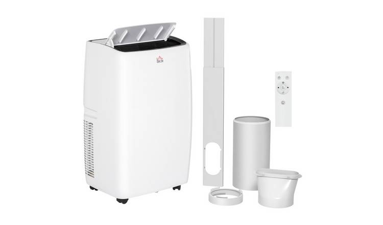 HOMCOM 12000 BTU Mobile Air Conditioner with 24 Hour Timer - White