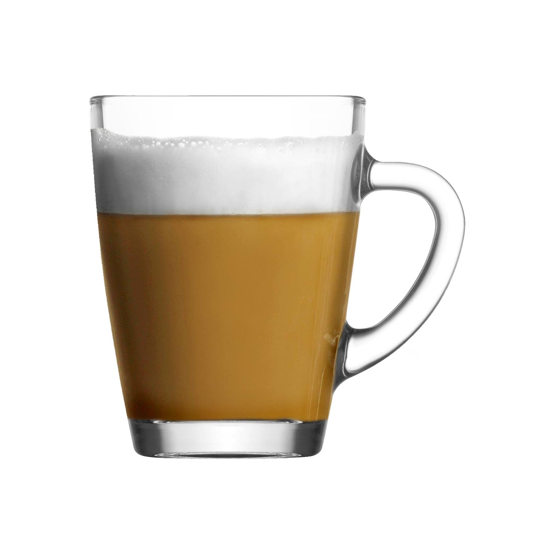 LAV Vega Glass Coffee Mugs - 300ml - Clear - Pack of 12 - Image 4