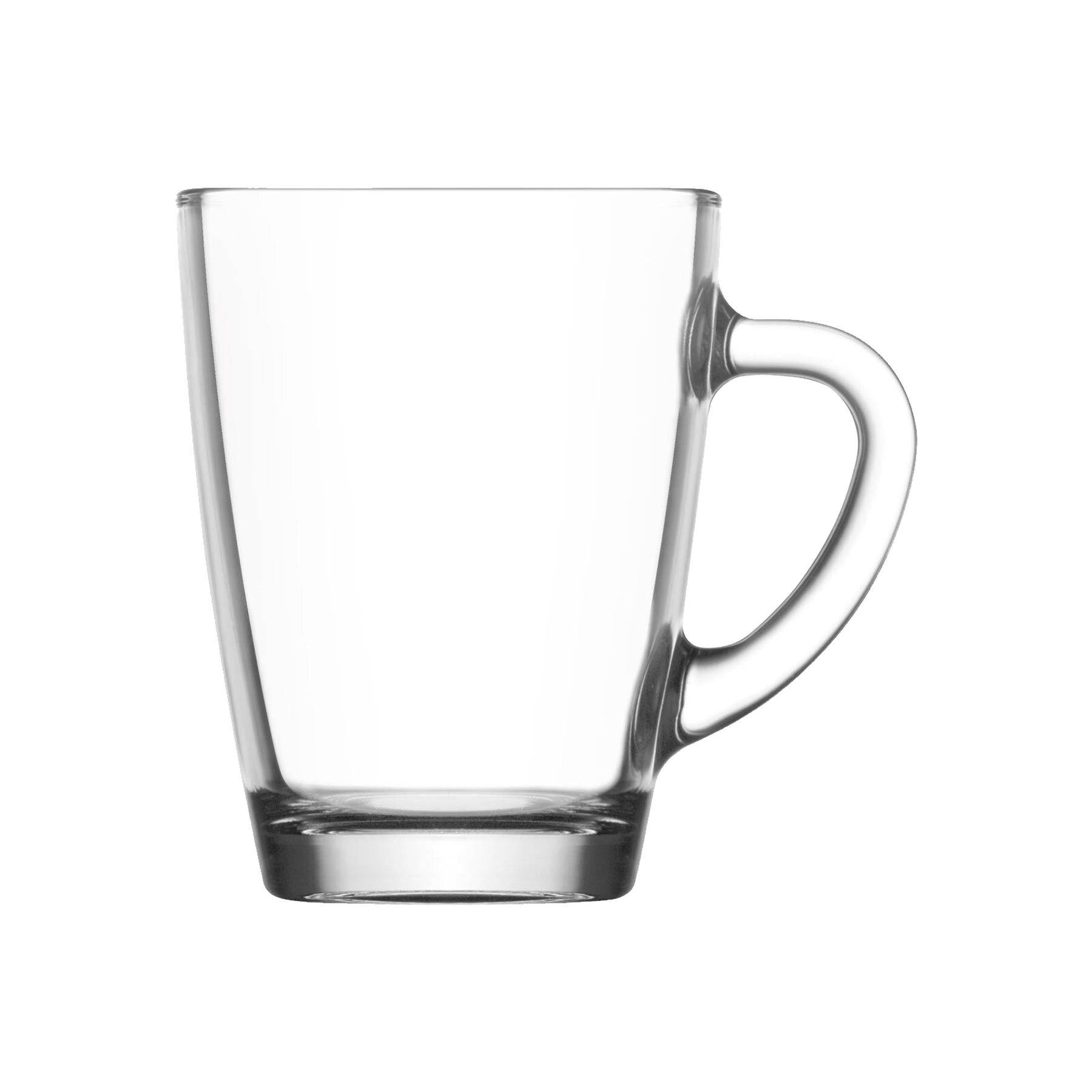 LAV Vega Glass Coffee Mugs - 300ml - Clear - Pack of 12 - Image 5