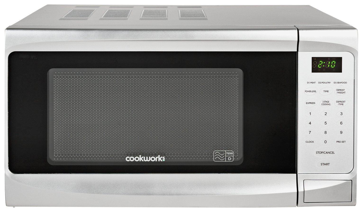 Cookworks 700W Standard Microwave P70B - Silver