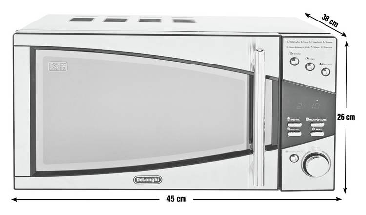 Buy De Longhi 800W Standard Microwave P80T5A Black and Silver