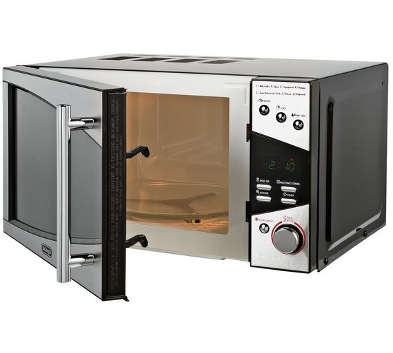 de longhi 800w standard microwave am823 black