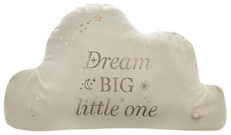 Bambino Cloud Velvet Cushion - White - 35x22cm