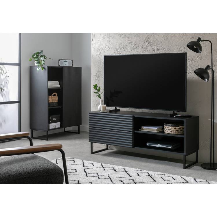 Habitat Tono 2 Drawer TV Unit - Black 0
