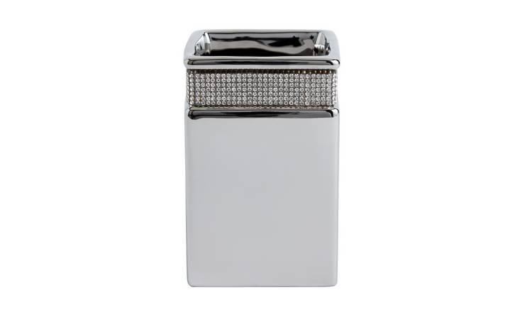 Argos Home Sparkle Ceramic Tumbler - Silver