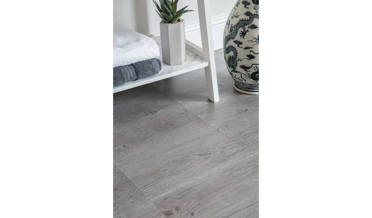 D-C-Fix Grey Wood Peel and Stick Vinyl Floor Tiles