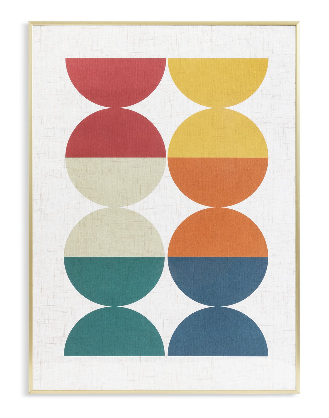 Habitat Geometric Framed Wall Art - Muticoloured - 50x70cm