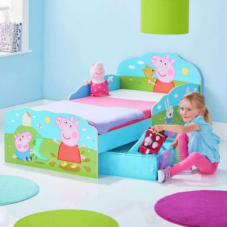 Peppa Pig Toddler Bed With Drawer 0