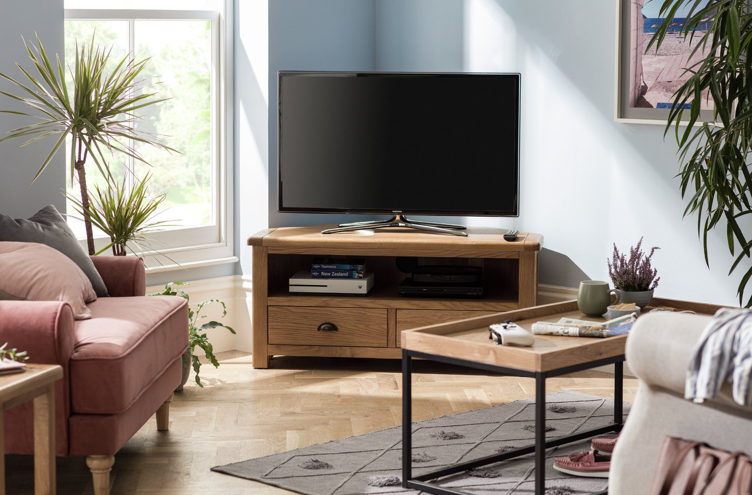 Argos Home Kent Oak & Oak Veneer Corner TV Unit Review