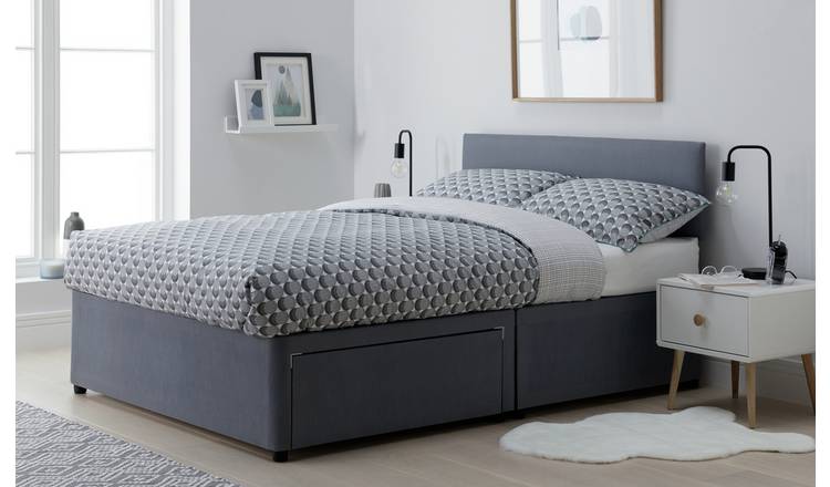 Small double grey bed with deals storage