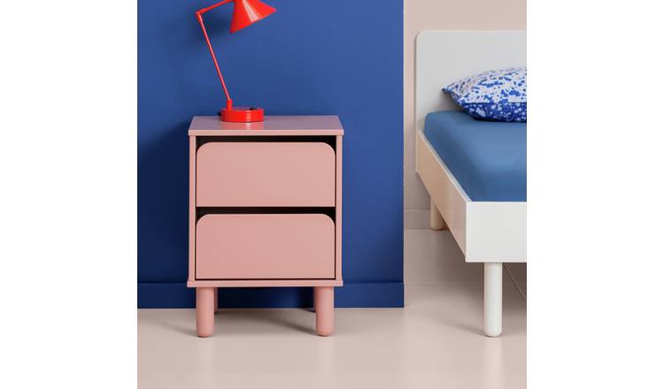 Habitat 60 Kids Alba 2 Drawer Bedside Table - Dusky Pink