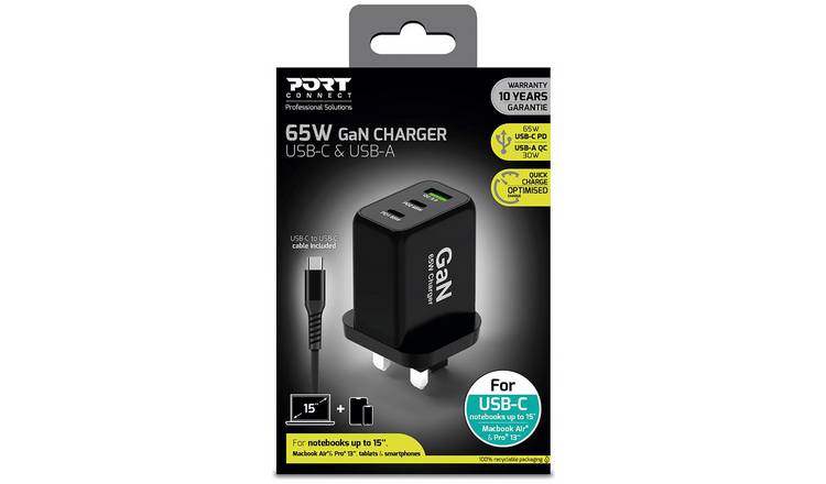 Port Connect 65W Type C UK Power Supply