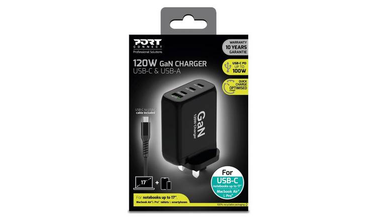 Port Connect 120W Type C UK Power Supply