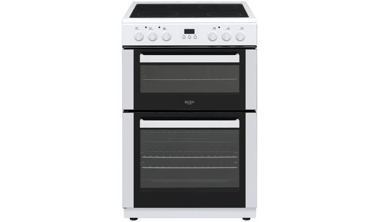 Bush CTFS60DBLECW 60cm Double Oven Electric Cooker - White