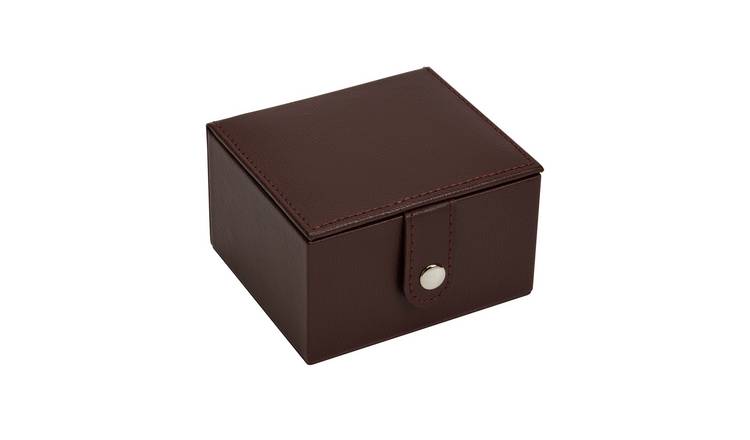 Buy Argos Home Brown Faux Leather Mens Jewellery Box Jewellery