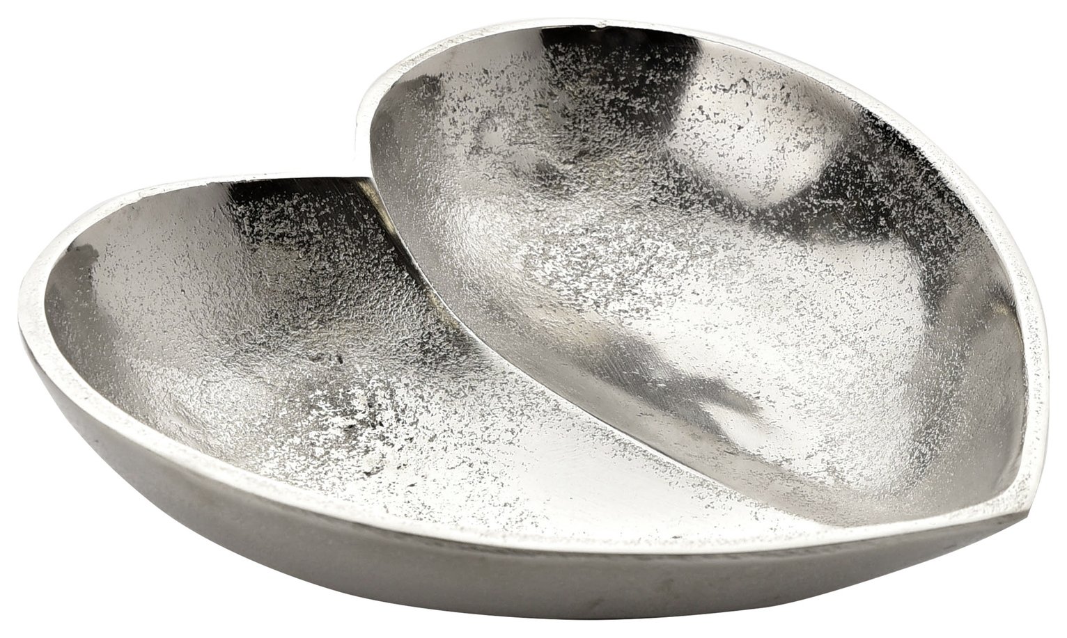 Hestia Metal Heart Shaped Bowl - Silver