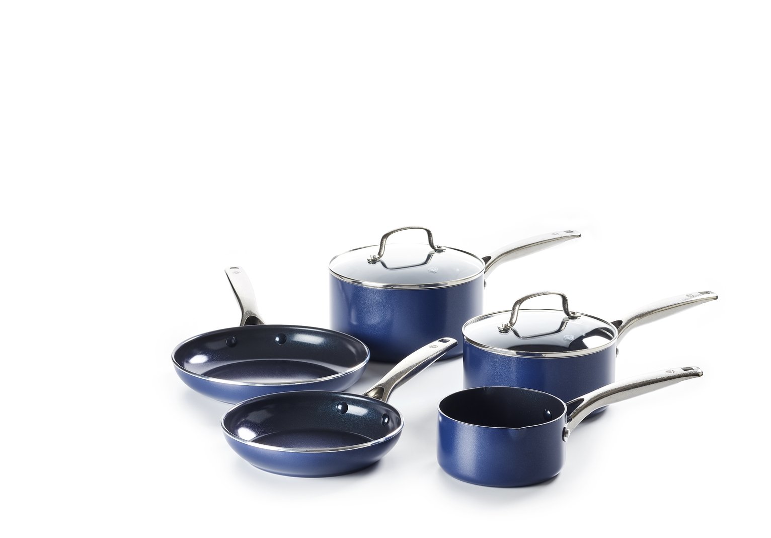 Blue Diamond 5 Piece Non Stick Ceramic Pan Set