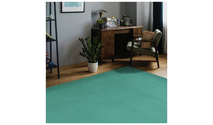 Homemaker Adorn Plain Teal Cut Pile Rug - 150x80cm