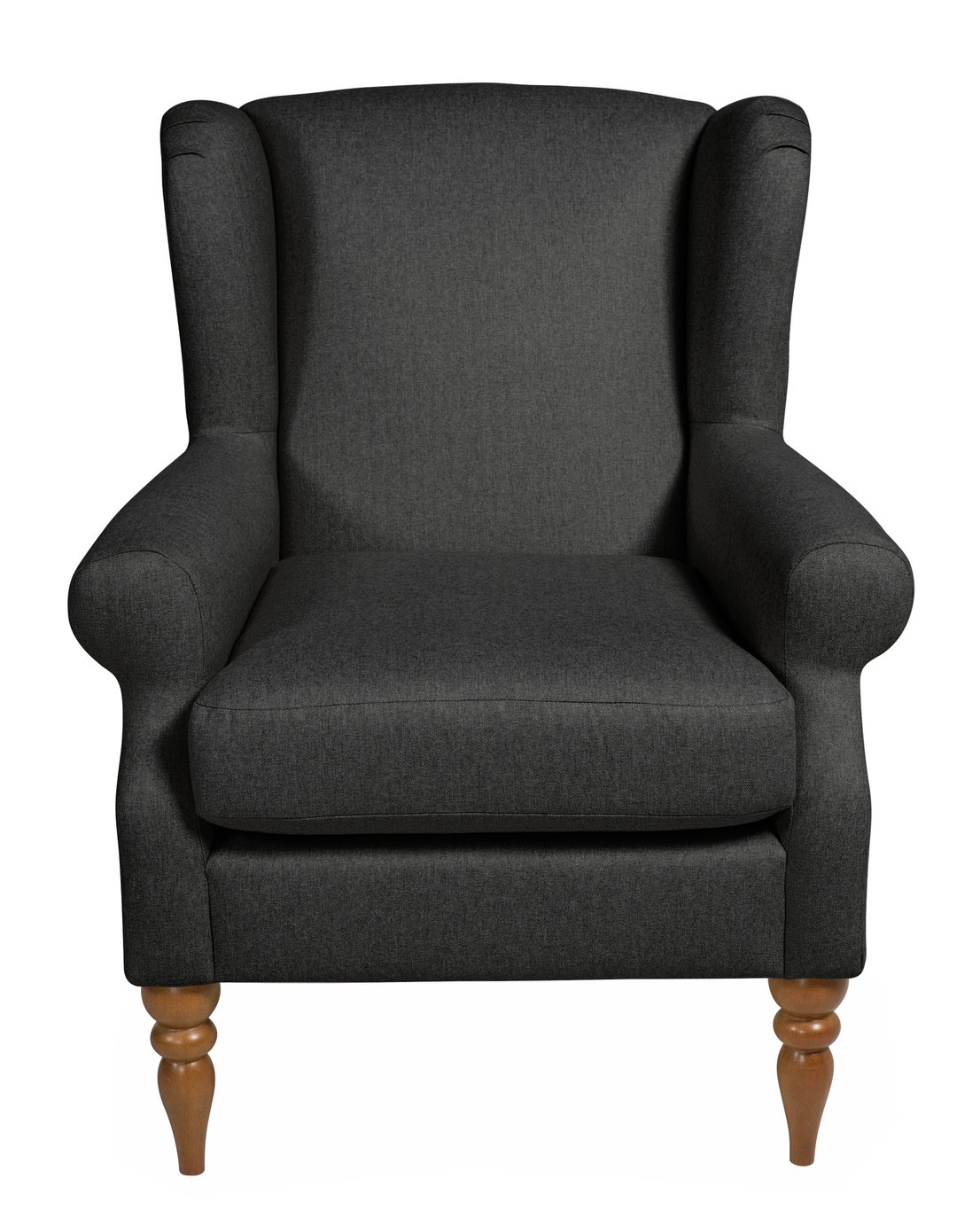 Habitat Bude Fabric Wingback Chair - Charcoal