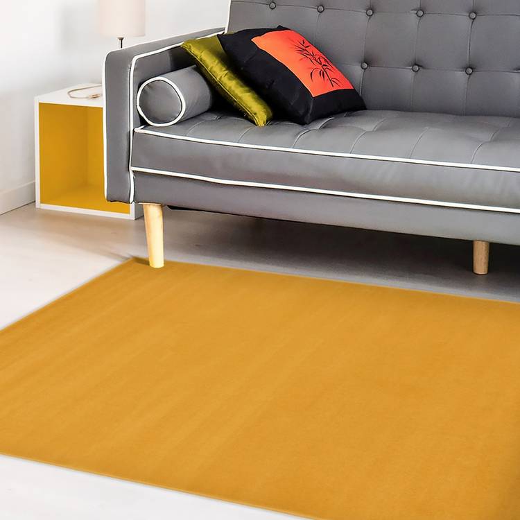 Homemaker Adorn Plain Ochre Cut Pile Rug - 170x120cm 0