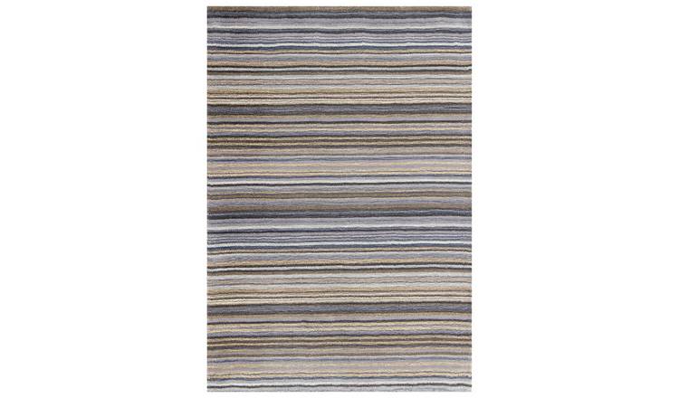 Homemaker Connor Skinny Stripe Rug - 120x170cm - Grey