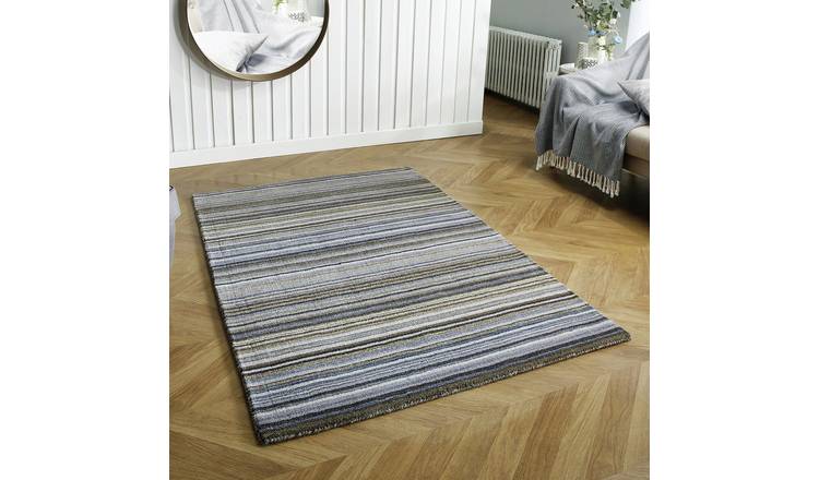 Homemaker Connor Skinny Stripe Rug - 160x230cm - Grey