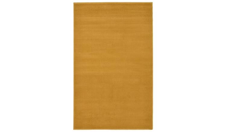 Homemaker Adorn Plain Ochre Cut Pile Rug - 230x160cm