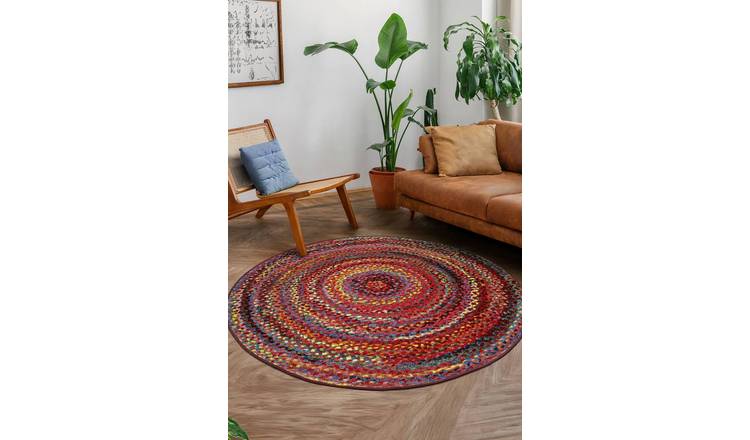 Homemaker Tropico Flatweave Round Rug - 135cm