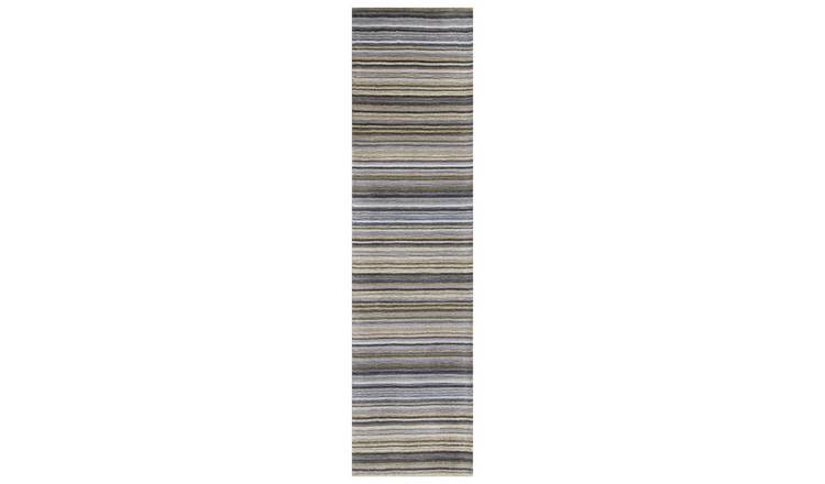 Homemaker Connor Skinny Grey Stripe Rug - 230x60cm
