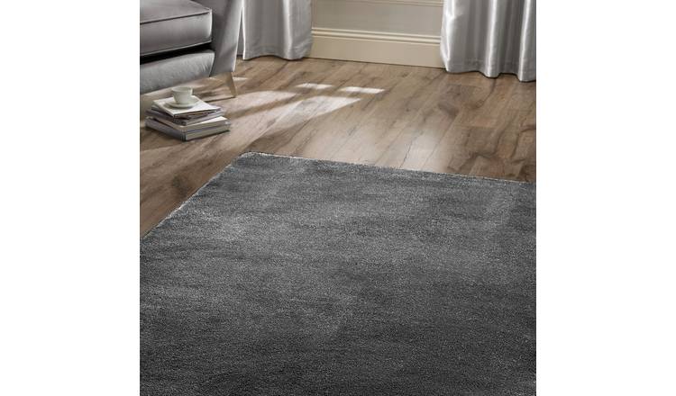 Relay Plain Charcoal Rug - 290x200cm