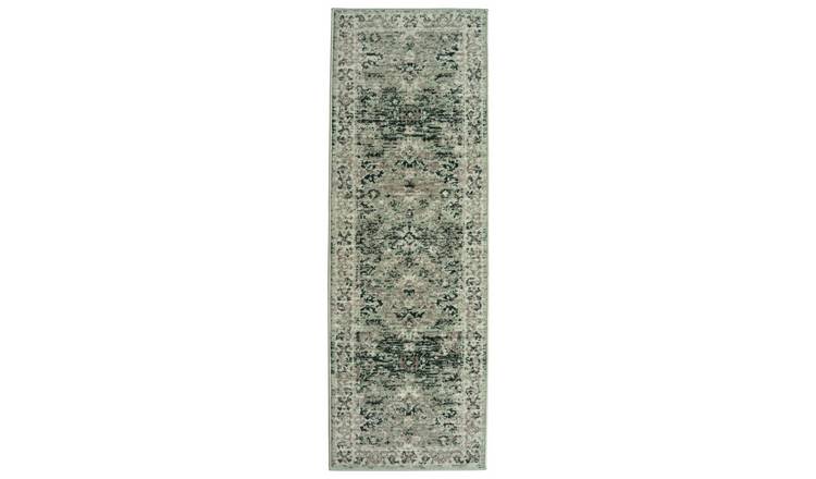 Homemaker Traditional Sage Green Short Pile Rug - 160x230cm