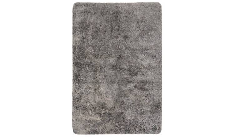 Homemaker Soft Washable Grey Shaggy Rug - 200x140cm