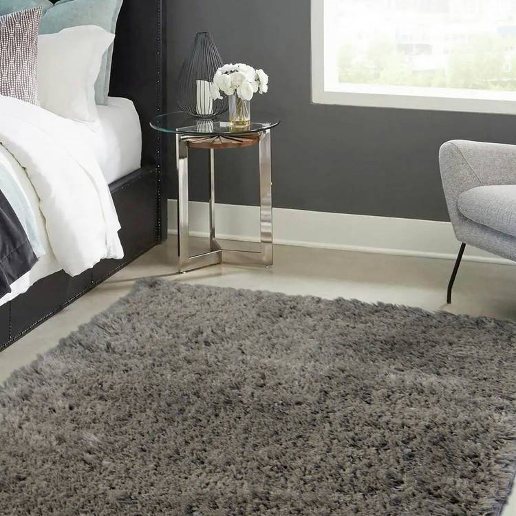 Homemaker Soft Washable Grey Shaggy Rug - 200x140cm 0