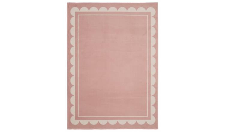 Homemaker Maestro Scallop Pink Cut Pile Rug - 160x230cm