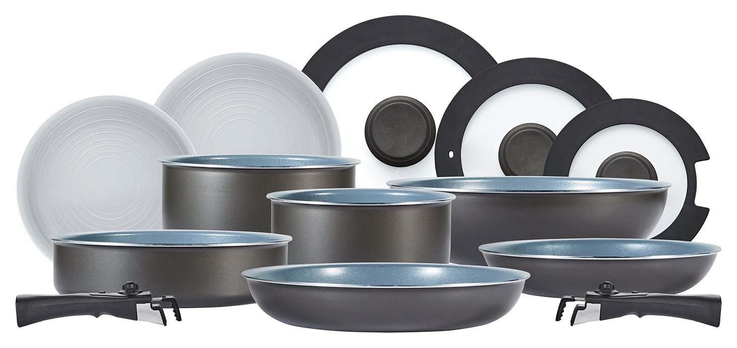 Tower Freedom 13 Piece Aluminium Pan Set - Grey