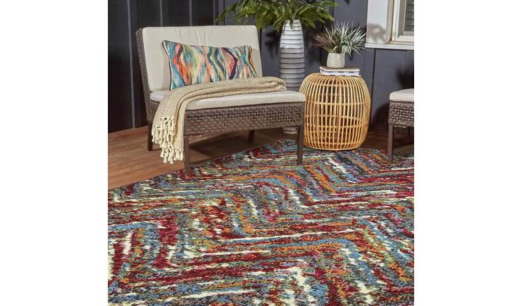 Homemaker Tropico Zig-Zag Flatweave Rug - 170x120cm