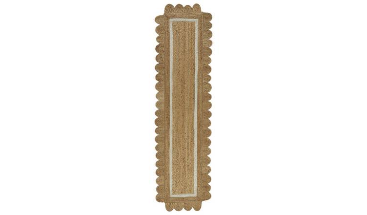 Homemaker Scallop Edge Natural Jute Flatweave Runner