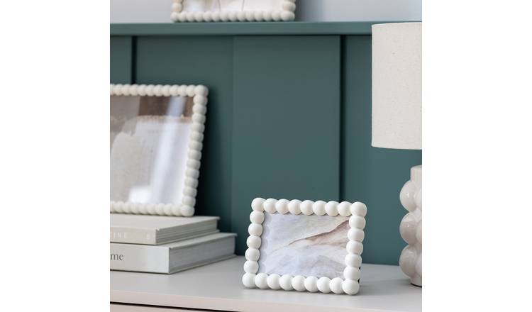 Habitat Cream Bobble Picture Frame - 4x6"