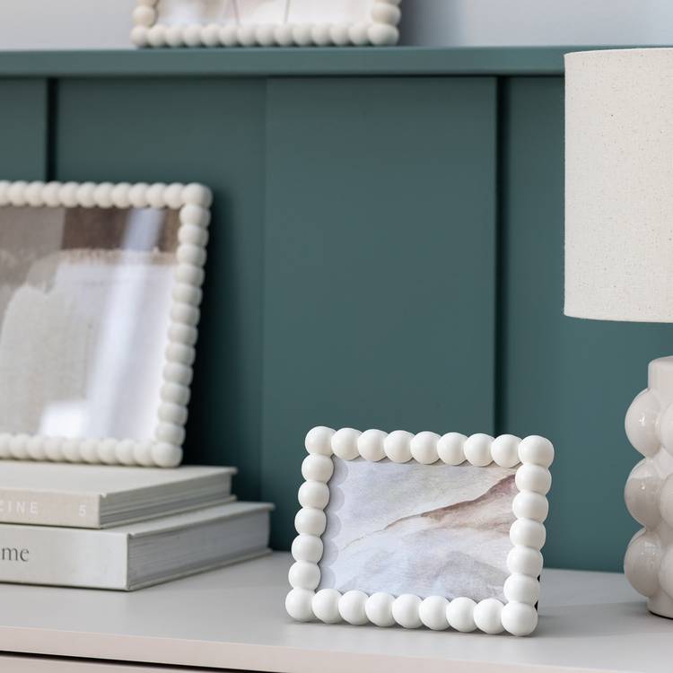 Habitat Cream Bobble Picture Frame - 4x6" 0