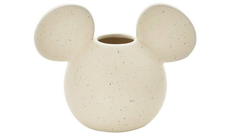 Disney Mickey Mouse Head Speckle Stoneware Vase - Natural