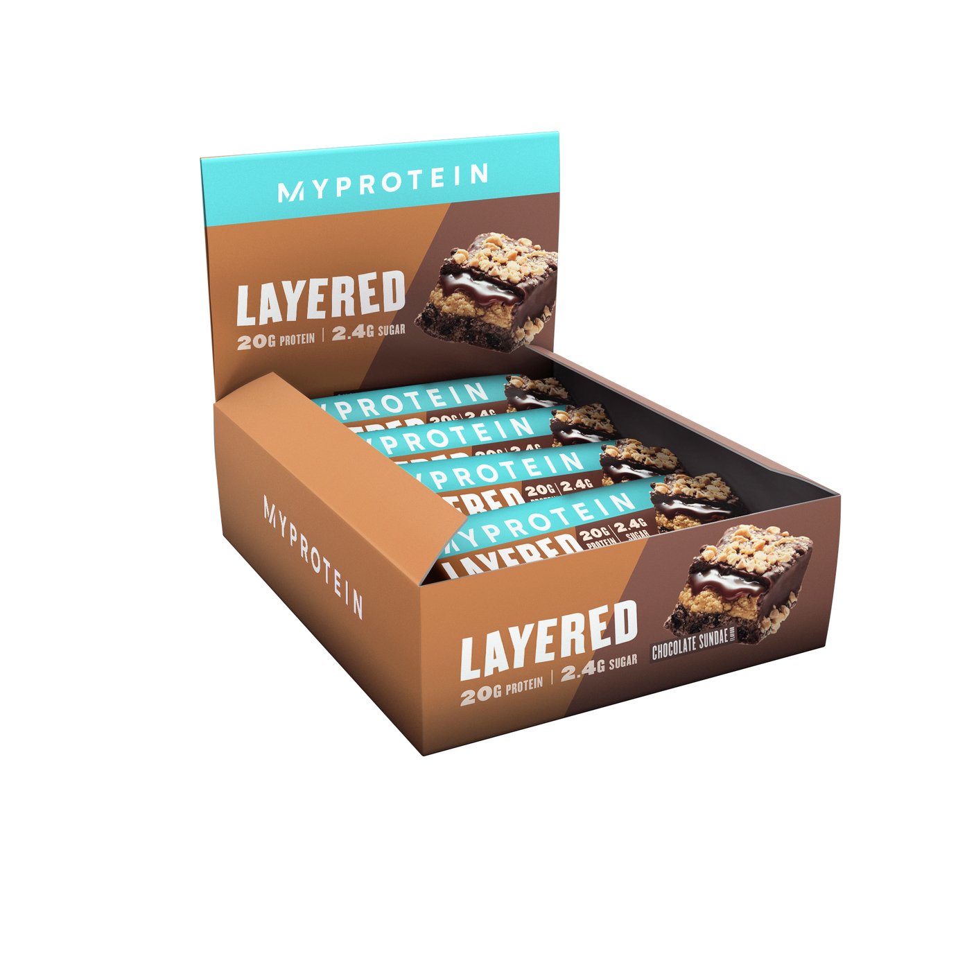 Myprotein Chocolate Sundae Layered Snack Bars x 12