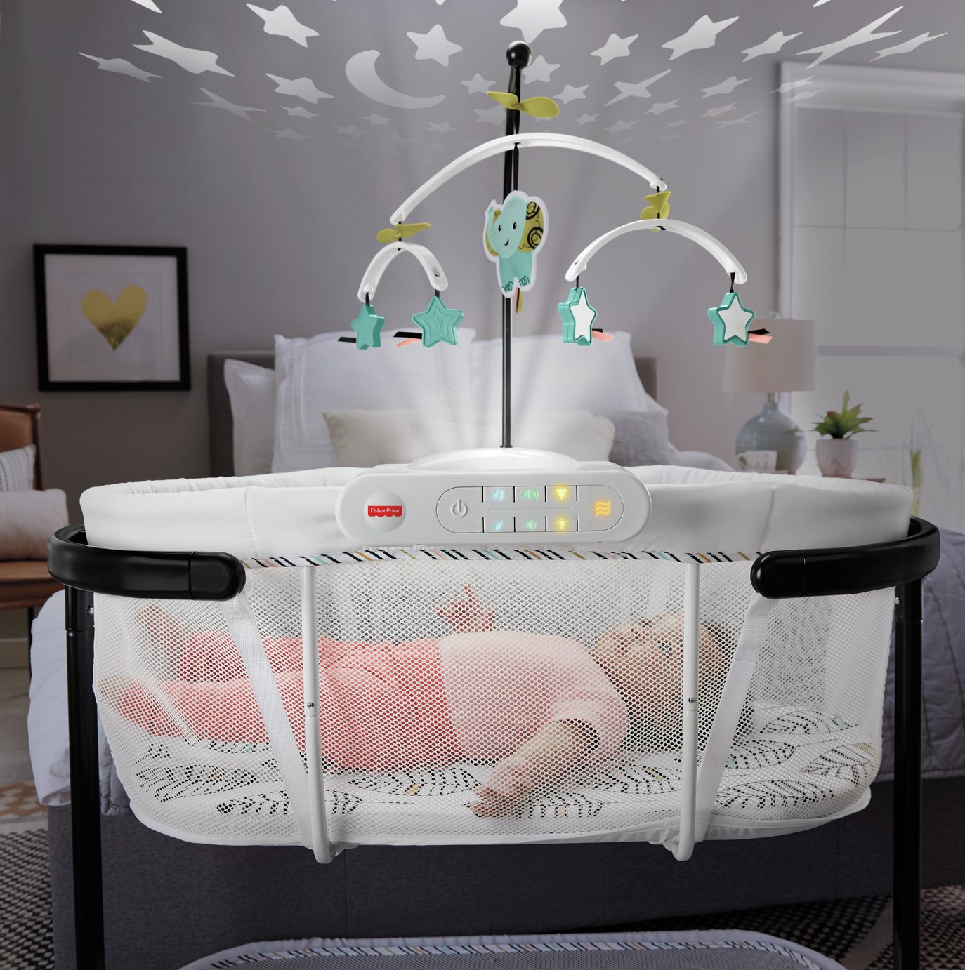 fisher price soothing motions bassinet dimensions