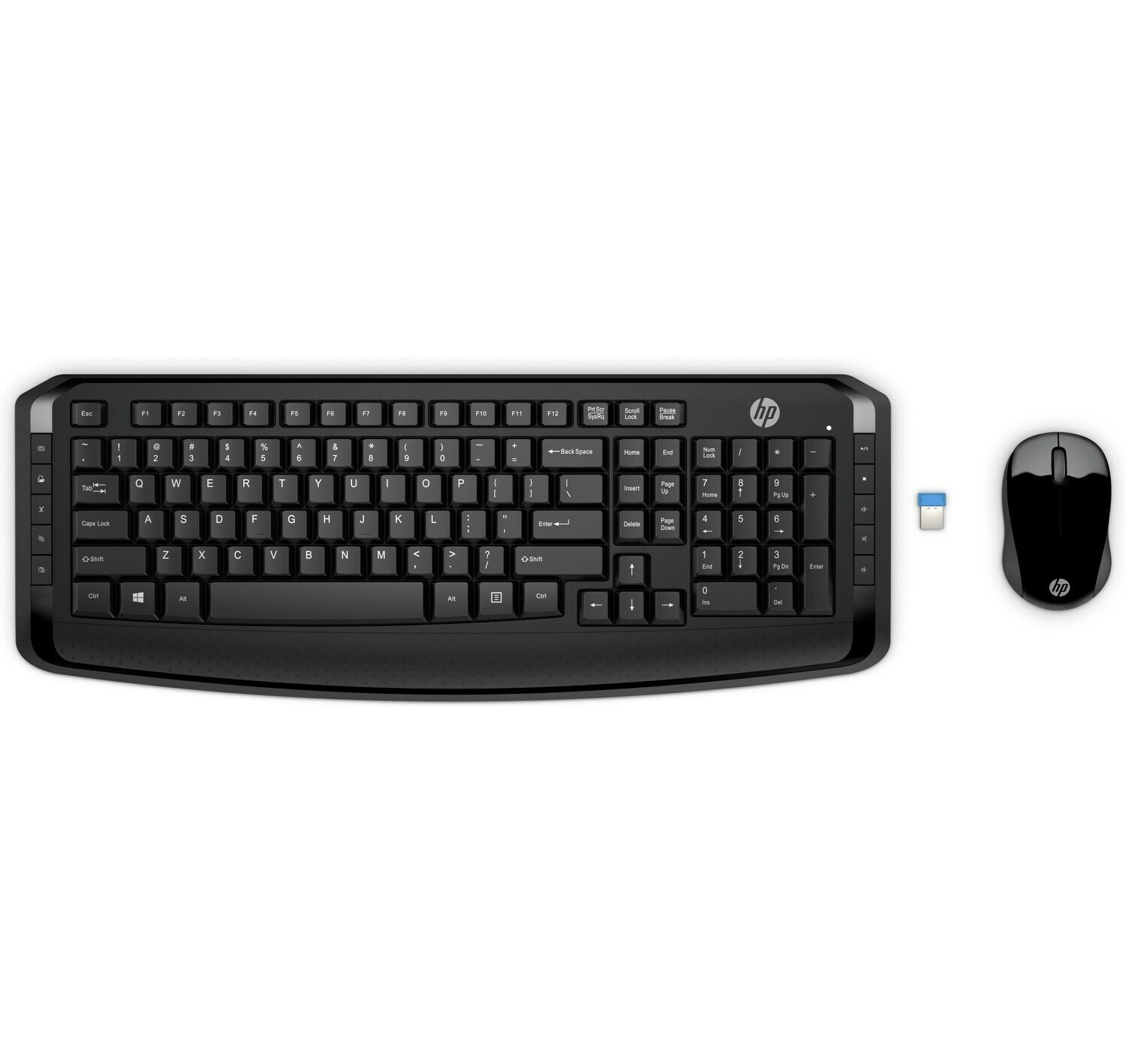 HP 300 Wireless Mouse and Keyboard Set - Black