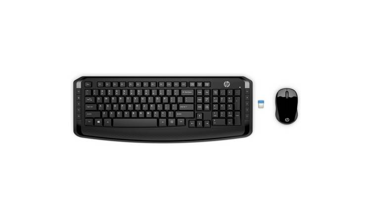 HP 300 Wireless Mouse and Keyboard Set - Black